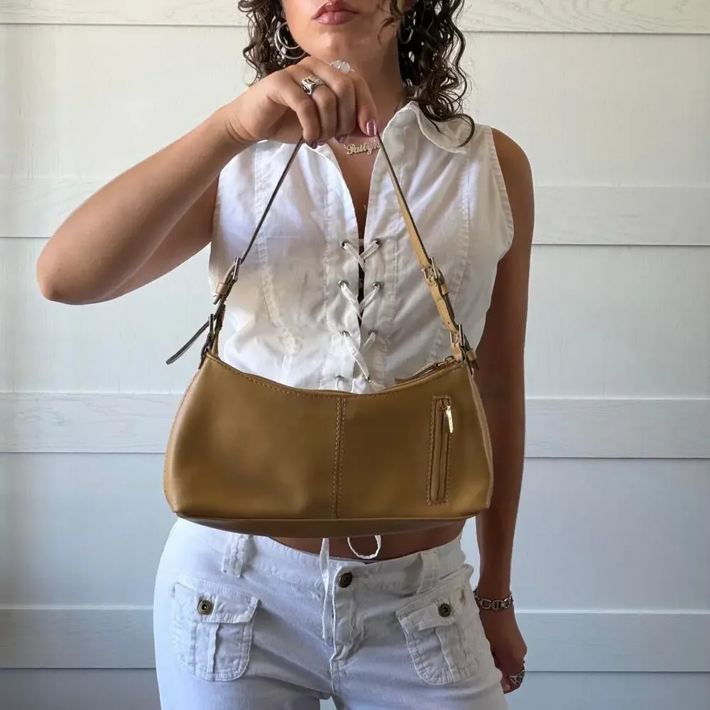Y2k nine west camel baguette